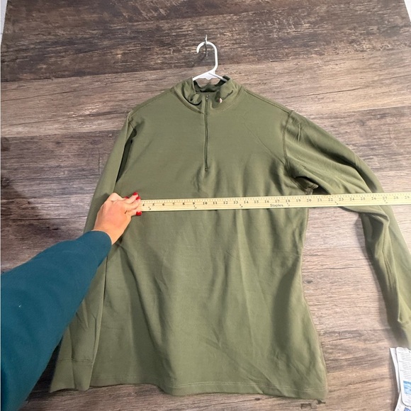 Race Ready Classic Olive Green Women's Half Zip Pullover - Picture 9 of 10